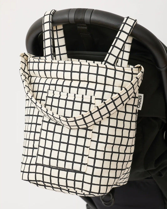 Stroller Party™ Bucket Bag | Black Grid