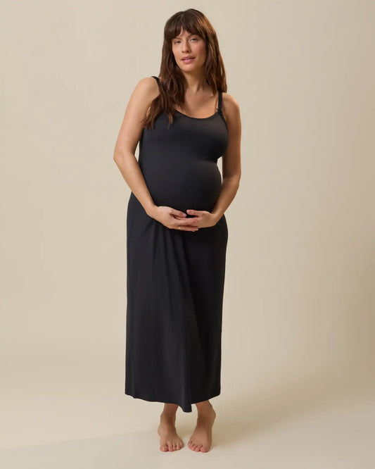 The Sunday Maternity & Nursing Lounge Dress | Black
