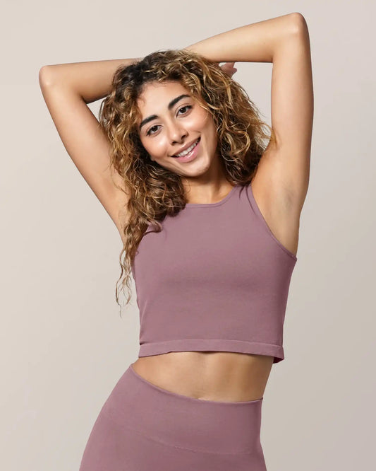 Sublime® Bamboo Hands-Free Pumping Longline Bra Top | Twilight