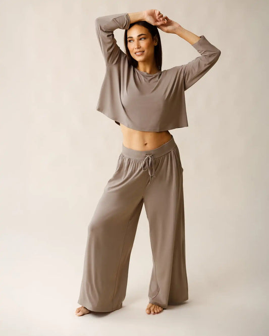 Aria Bamboo Casual Lounge Pant | Taupe