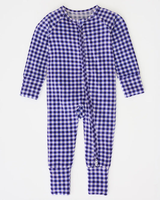 Bamboo Baby Pajama | Blue Gingham