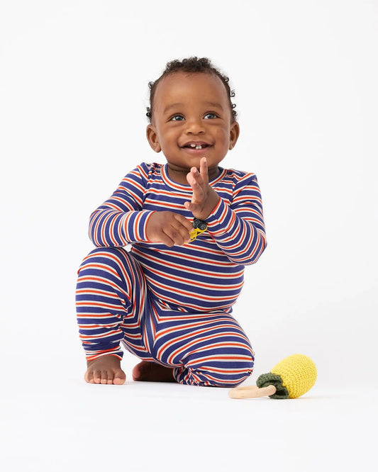 Bamboo Baby Two-Piece Pajama Set | Preppy Stripe