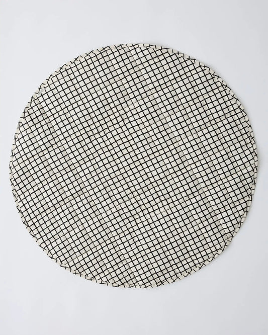 Inside/Outside Play Mat | Black Grid