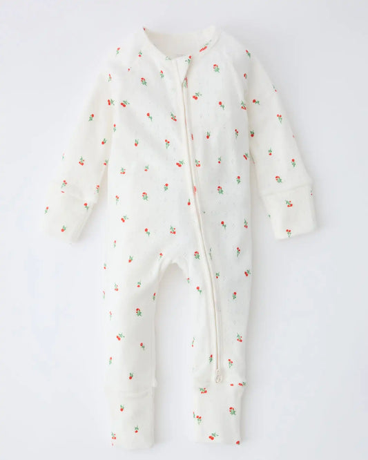 Pointelle Baby Pajama | Dainty Ditsy