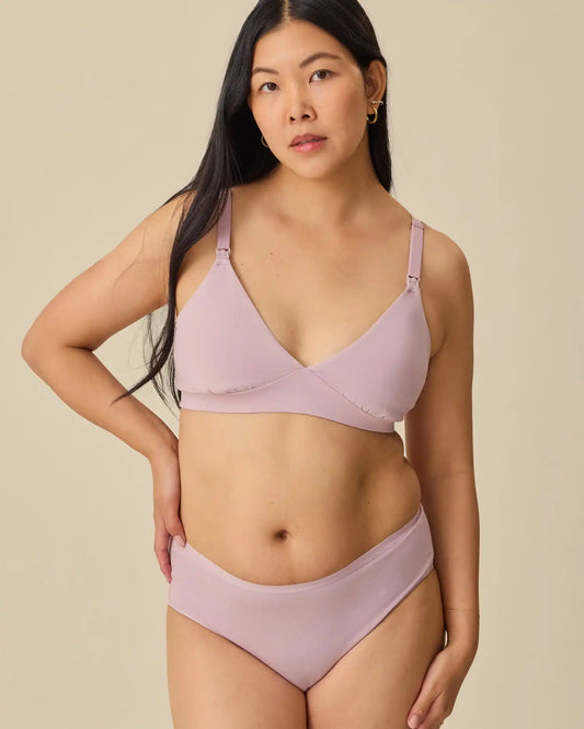 SoftStretch Cotton Maternity & Postpartum Brief | Lilac Mist