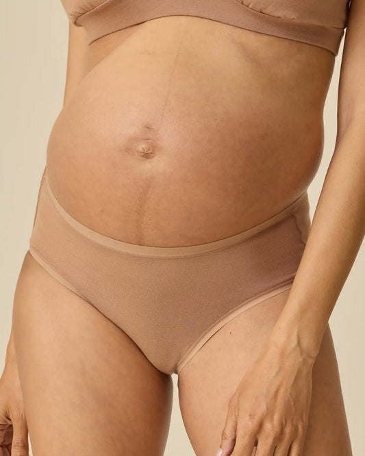SoftStretch Cotton Maternity & Postpartum Brief | Buff
