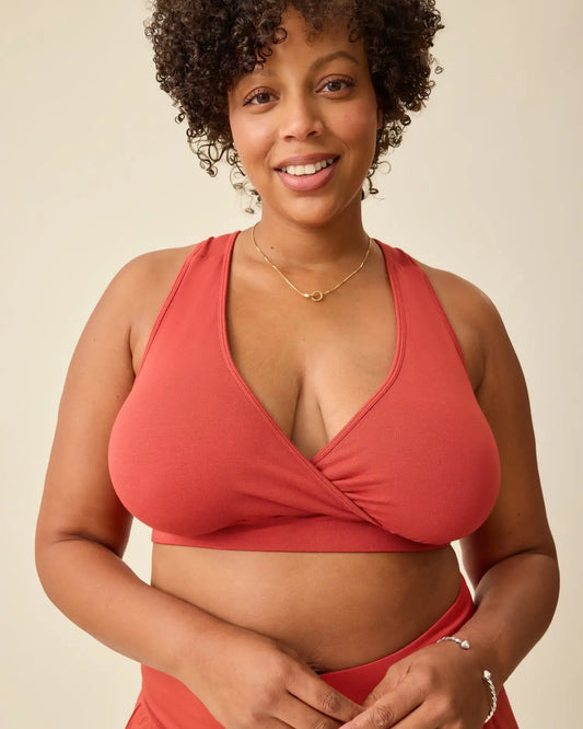 French Terry Racerback Nursing & Sleep Bra | Spice