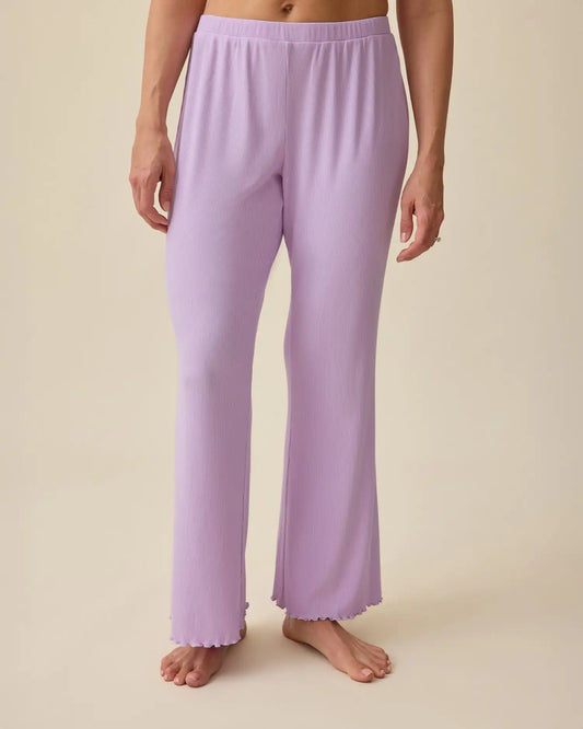 Ribbed Modal Lounge Pant | Lavender