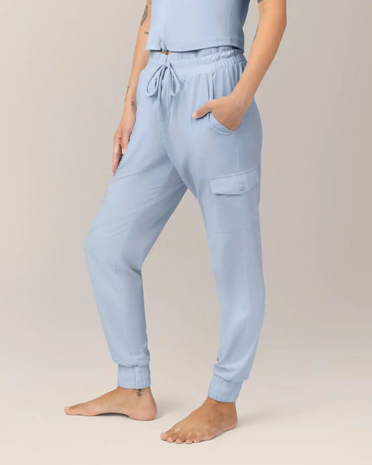 Remy Maternity & Postpartum Cargo Jogger | French Blue