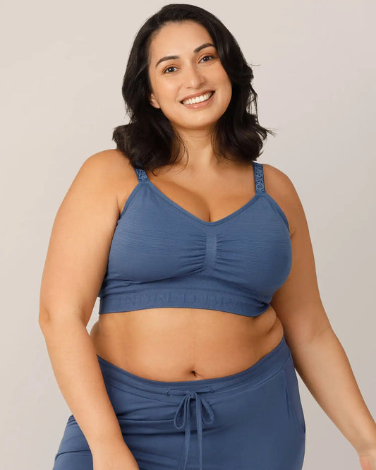 Sublime® Hands-Free Pumping & Nursing Bra | Slate Blue