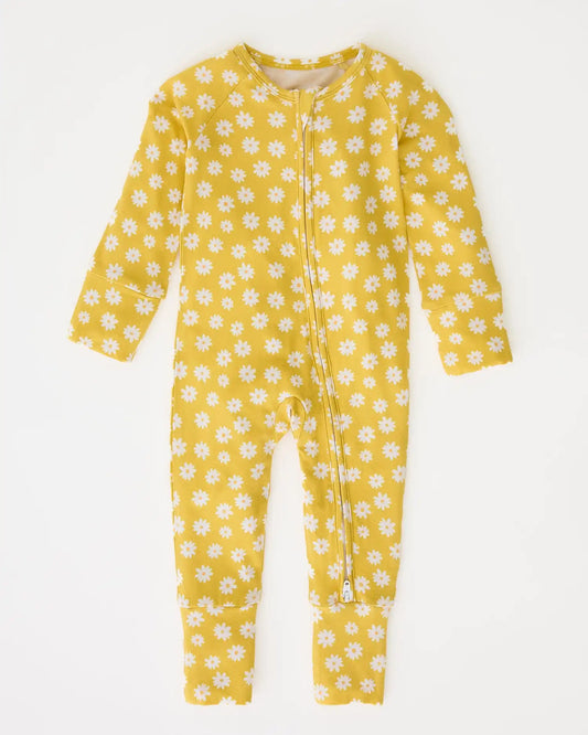 Bamboo Baby Pajama | Yellow Daisies