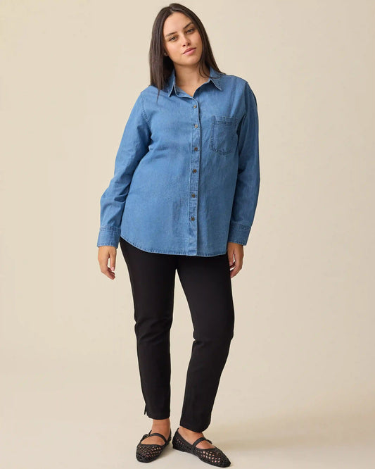 Maternity Ponte Straight Leg Pant | Black