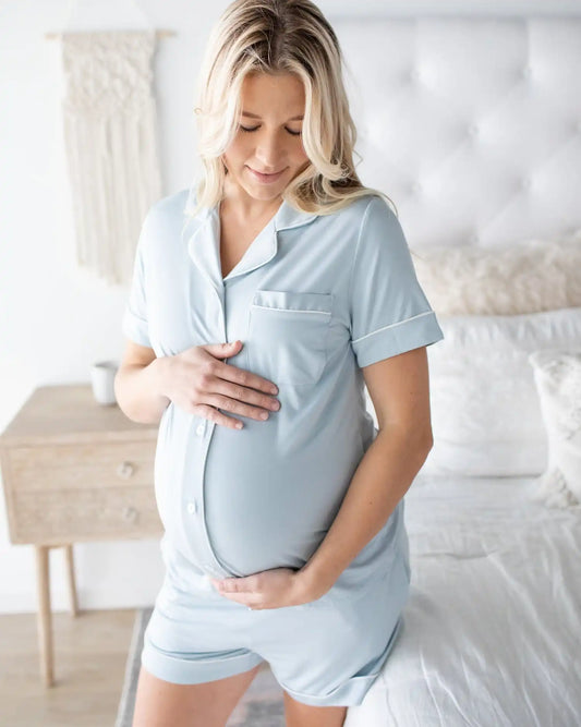 Clea Bamboo Short Sleeve Pajama Set | Mist