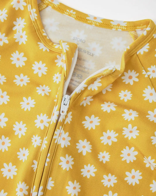 Bamboo Baby Pajama | Yellow Daisies