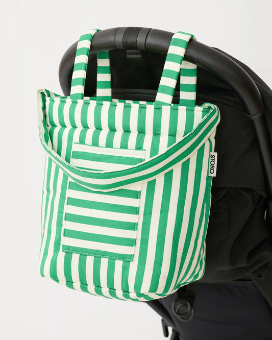 Stroller Party™ Bucket Bag | Green Stripe