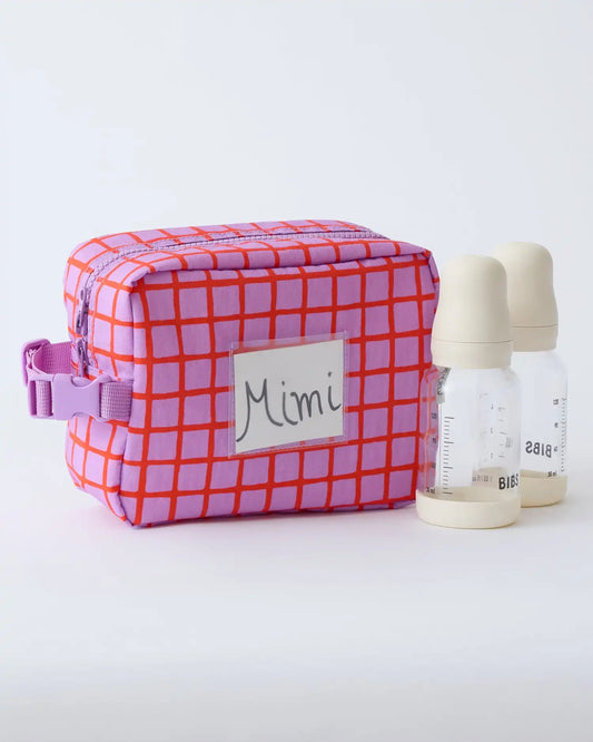 Mini Cooler Bag | Orchid Grid