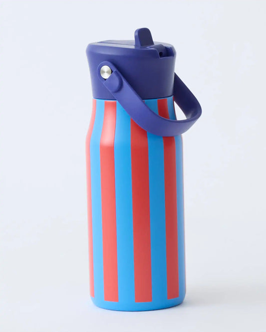 Cool Kid Water Bottle | Blue & Rust Stripe