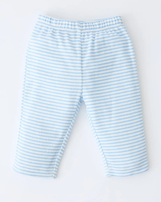 Pointelle Leggings | Blue Candy Stripe