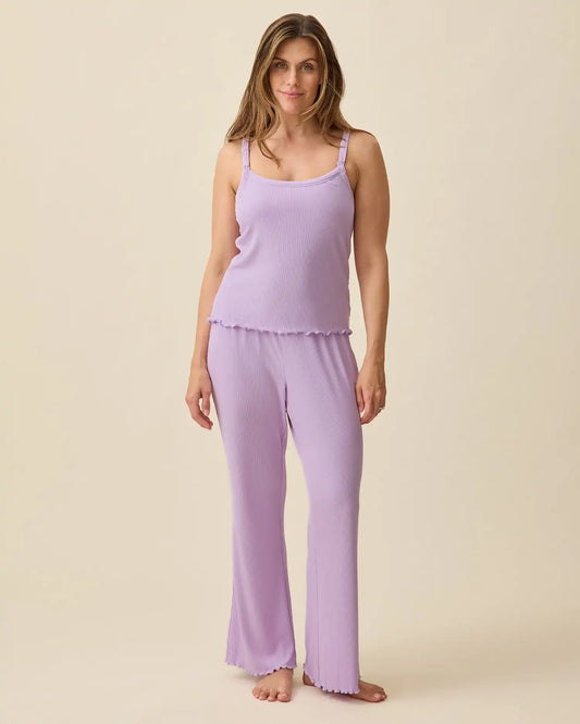 Ribbed Modal Lounge Pant | Lavender
