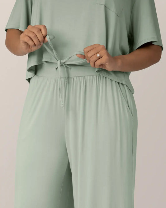 Aria Bamboo Casual Lounge Pant | Aqua Mist
