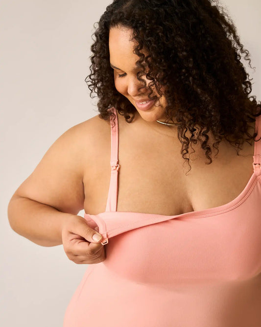 The Sunday Maternity & Nursing Lounge Dress | Sunset Pink