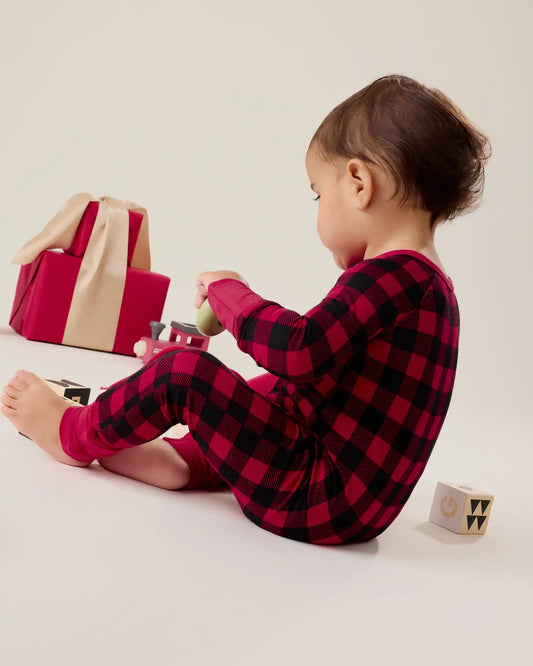 Bamboo Baby Pajama | Red Plaid