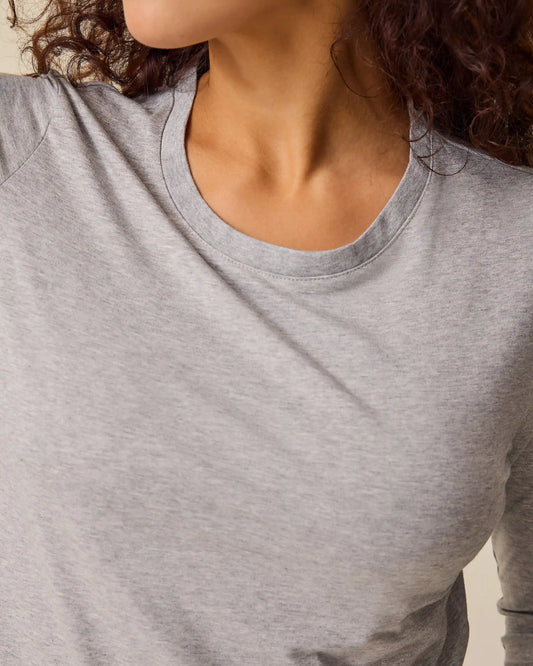 Modal Long Sleeve Nursing T-shirt | Grey Heather