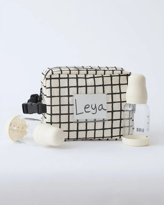 Mini Cooler Bag | Black Grid