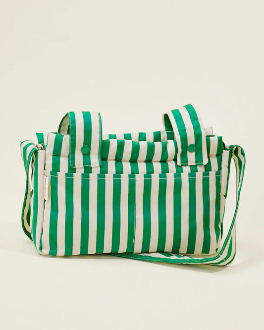 Stroller Party™ Caddy Bag | Green Stripe