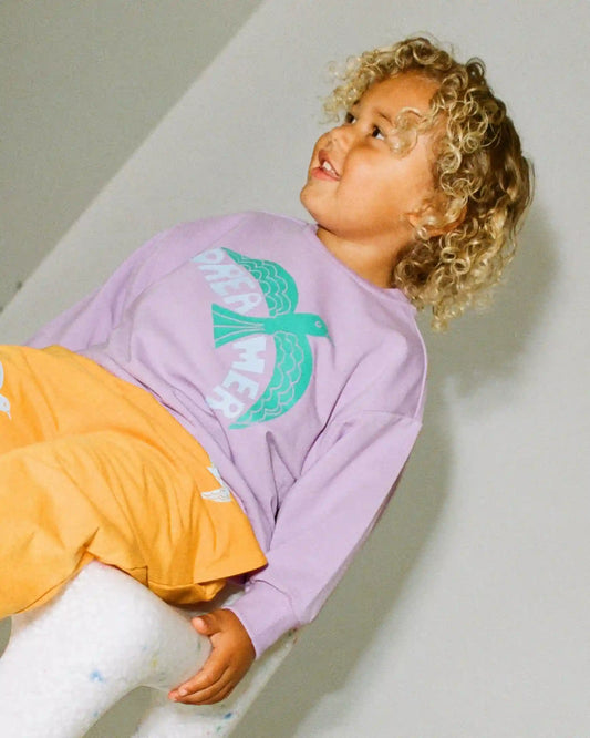 Graphic Sweatshirt | Purple Bird