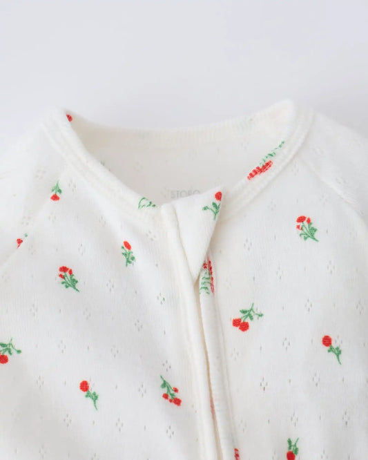 Pointelle Baby Pajama | Dainty Ditsy
