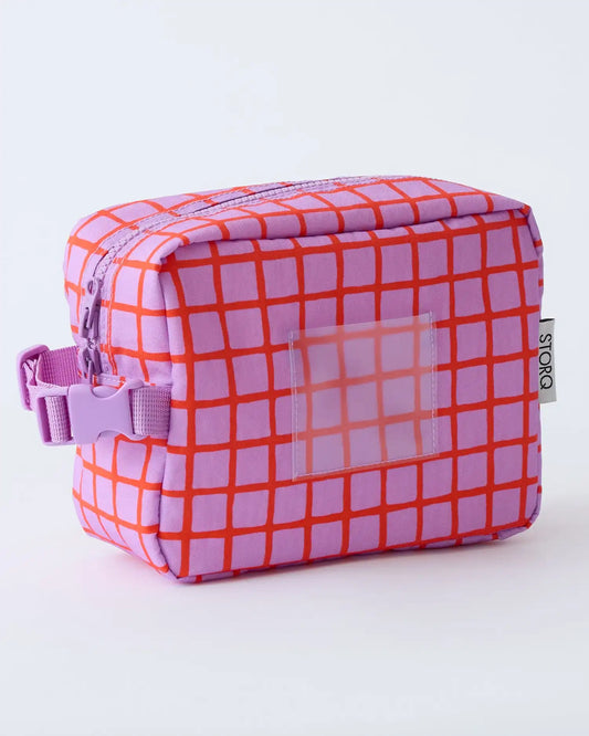 Mini Cooler Bag | Orchid Grid