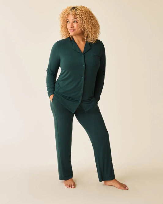 Bamboo Long Sleeve Pajama Set | Evergreen